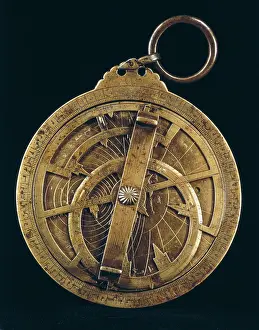 Astrolabe: Flat Arabian astrolabe from 16th c