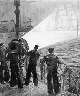 Steward: Fleet maneuvers of the Royal Navy, around 1850