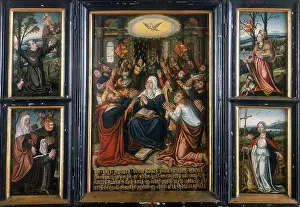 Triptych: Flemish School, 16th century. Triptych. Central