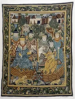 Prance: Flemish tapestry of a king out hunting