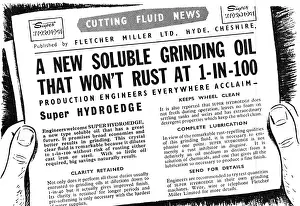 Soluble: Fletcher Miller HYDROEDGE Soluble Grinding Oil