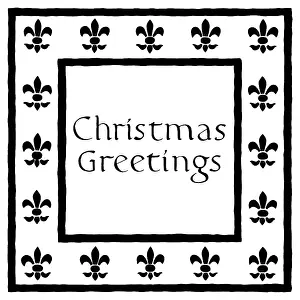 Fleur: Fleur de Lys Border with Christmas Greetings