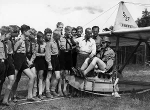 Perleberg: Flieger- HJ at the launch of a glider in Perleberg, 1939