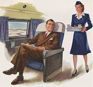 Flight Attendant and Man