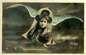Cloches: Flight of a Belle - Witty French postcard