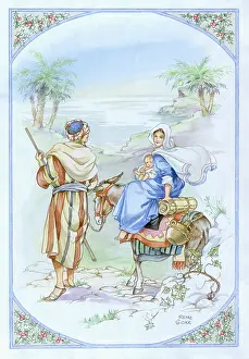 Cloke: The Flight into Egypt - with palm trees