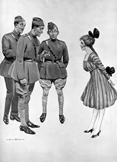 Flirty: Flighty by Harold Earnshaw, WW1 cartoon