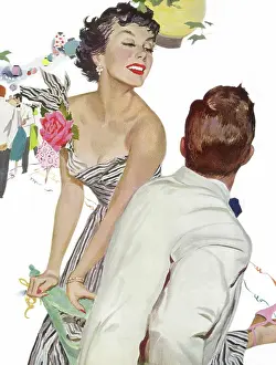Kneels: Flirtatious Encounter