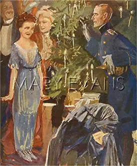 Aghast: Flirting under the Christmas tree 1910
