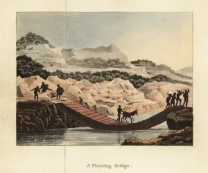 Villeneuve: A floating bamboo bridge over the Senegal River