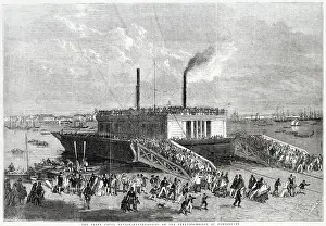 Portsea: Floating Bridge at Portsmouth 1856