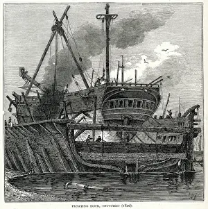 Deptford: Floating dock, Deptford 1820