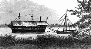 Cameroon: Floating factory in Cameroon, 1868