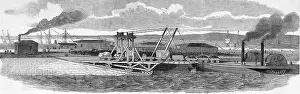 Moveable: Floating railway bridge across the Forth River 1850