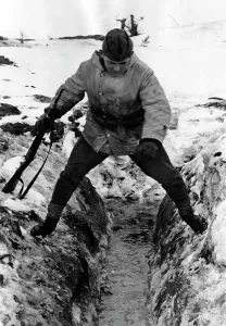 Emplacement: Flooded emplacement on the Eastern Front, 1943