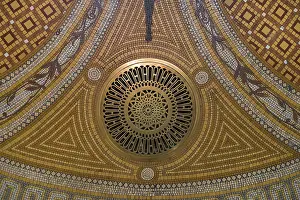 Gentil: Floor mosaic and heating vent, Hall, Societe Generale