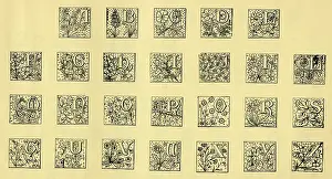 Typography: Floral alphabet A-Z