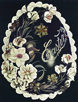 Pastries: Floral Design for Chocolate Easter Egg