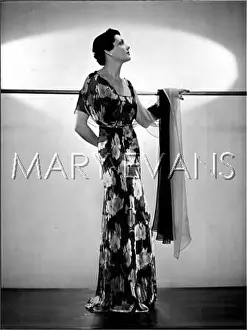 Diamante: FLORAL EVENING GOWN 30S