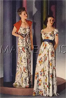 Eveningwear: FLORAL EVENINGWEAR 1938