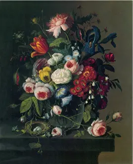 Severin: Floral Still Life with Nest of Eggs