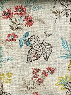 Browns: Floral linen-effect wallpaper design for Duke