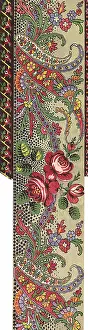 Paisley: Floral Paisley Border Pattern