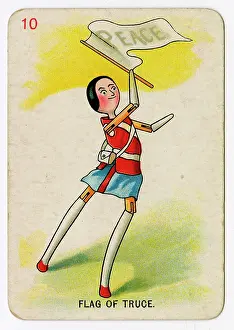 Matchstick: Florence Upton playing cards - Flag of Truce