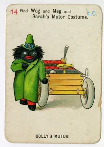 Upton: Florence Upton playing cards - Golly's Motor