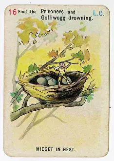 Midget: Florence Upton playing cards - Midget in Nest