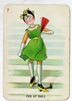 Upton: Florence Upton playing cards - Peg at Ball