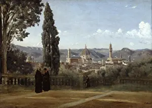 1834: Florence. View from the Boboli Gardens after