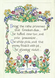Marta: Flower border and verse