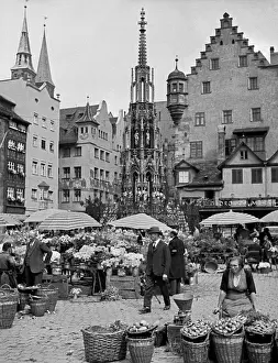 Nuremburg: Flower market in Nuremberg, Germany