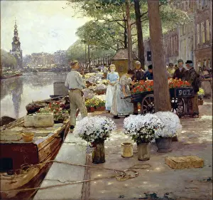 Herrmann: Flower Market along the Singel, Amsterdam