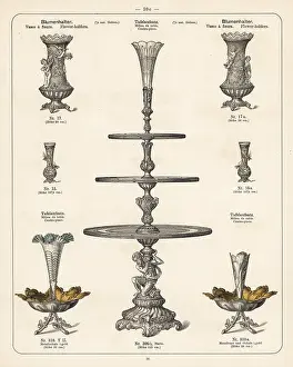 Wurttembergische: Flower vases and centerpiece