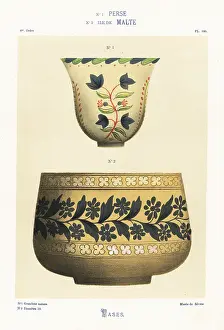 Faience: Flower vases from Persia and Malta