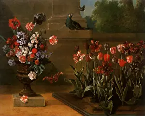 Tulips: Flowerpiece with a Bed of Tulips