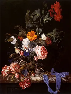 Flowerpiece: Flowerpiece with Watch and Ribbon