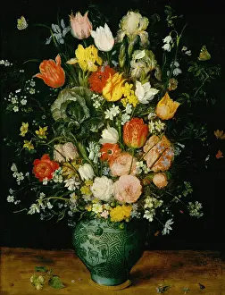 Oakwood: Flowers in a Blue Vase