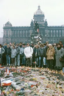 Crackdown: Flowers - candles - demonstration - Wenceslas square