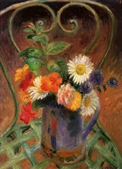 Glackens: Flowers on Garden Chair