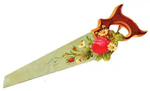 Bargain: Flowers on a saw-shaped Victorian scrap