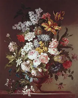 Monnoyer: Flowers in a Stone Urn