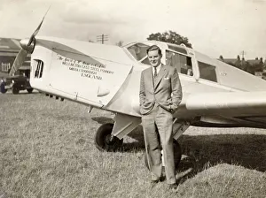 Klemm: Flt Lt G Shaw with his British Klemm Eagle, G-ACVU