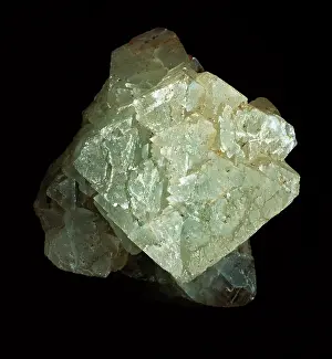 Carbonate: Fluorite, pale green octahedron
