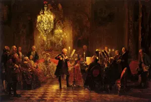 Sanssouci: Flute Concert, by Menzel