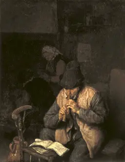 Ostade: A Flute Player, by Adriaen van Ostade