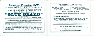 Lennard: Flyer for Bluebeard by Hugh Mytton - Interior