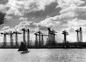 Approx: Flying boat shipyard in Belfast, approx. 1936